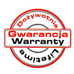 Produkt objęty dożywotnią gwarancją Corona
