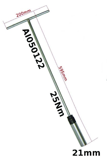 Klucz do świec 21 mm z pokrętłem z momentem obrotowym 25 Nm Jonnesway na