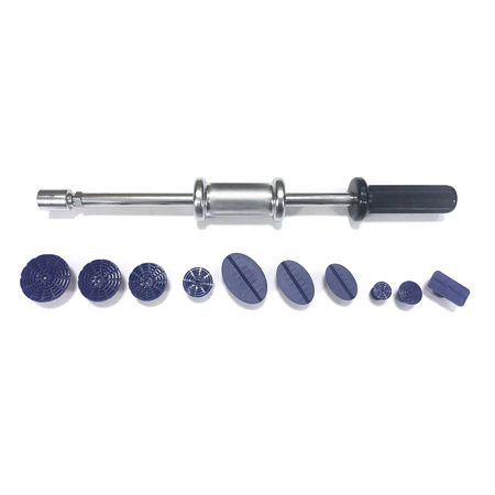 Młotek z suwakiem - mini z 10 naklejkami klejącymi AT5229 - ELLIENT TOOLS