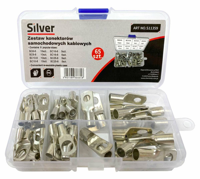 SILVER KONEKTORY OCZKOWE 65el.