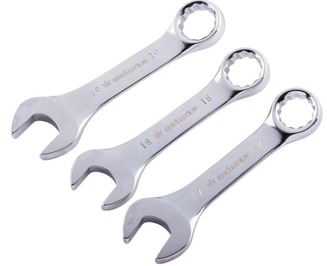 Zestaw kluczy płasko-oczkowych krótkich 10-19 mm 10 szt. Corona / Richmann Exclusive C6390