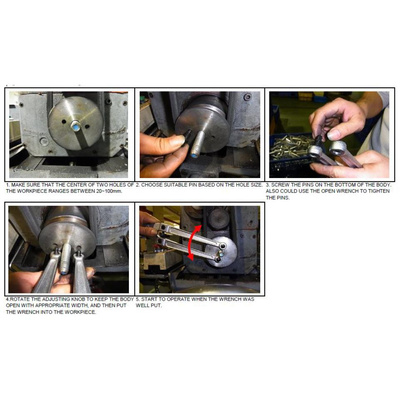 Zestaw kluczy spannerowych do pinów Ø2,5-9mm, długość 20-100mm GW5000 - ELLIENT TOOLS
