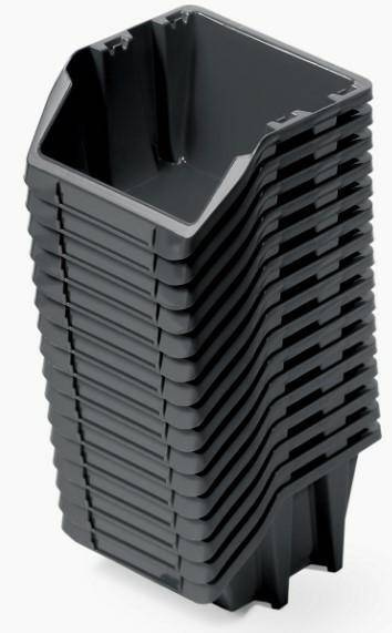 KUWETY  4 BINEER SHORT 16 SZT. CZARNE 234x77x92mm