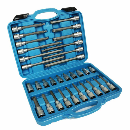 KLUCZE TORX 1/2" PRZEDŁUŻANE 32szt   /SILVER