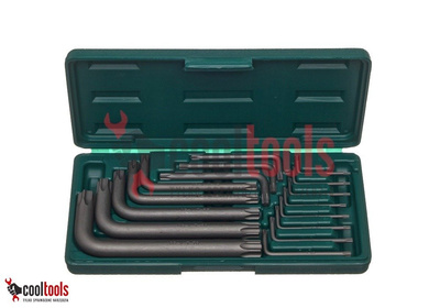 Jonnesway Komplet 16 kluczy kątowych trzpieniowiych "L" TORX H0816S