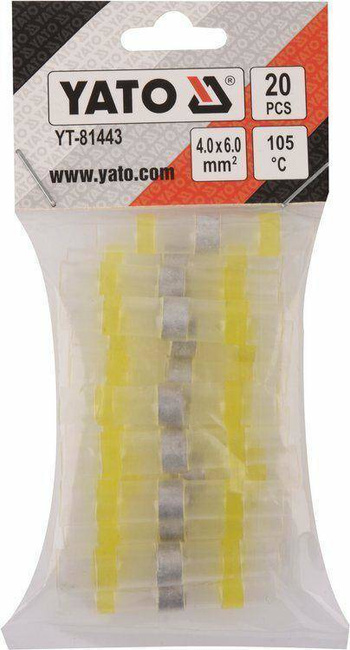 YATO KOSZULKI TERMOKURCZLIWE Z CYNĄ 4-6mm2   20szt.