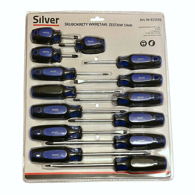 WKRĘTAKI  14szt. /SILVER