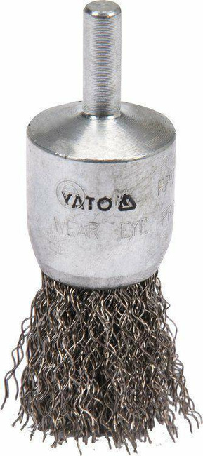 YATO SZCZOTKA DOCZOŁOWA Z TRZPIENIEM  25mm INOX