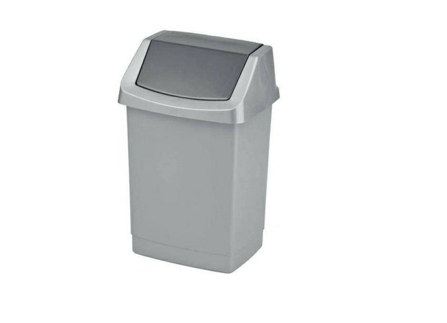 CURVER KOSZ UCHYLNY "CLICK-IT" 15L   /SREBRNY/ GRAFITOWY