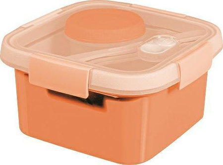 CURVER POJEMNIK NA ŻYWNOŚĆ KWADRATOWY LUNCH KIT 1,1L / BRZOSKWINIOWY