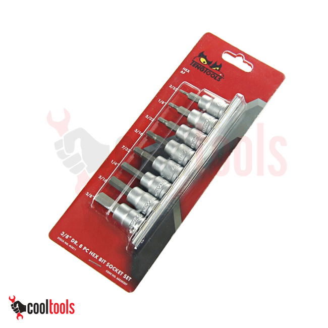 Zestaw 8 nasadek trzpieniowych 6-kątnych (imbus) calowych TENGTOOLS M3811 (68830207)