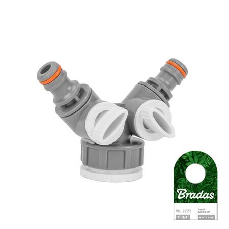 ROZDZIELACZ 2-DROŻNY GW  1" - 3/4" Z ZAWORAMI /WHITE LINE