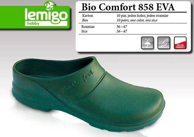 BUTY KLAPEK BIO COMFORT ROZMIAR 40, ZIELONY  858