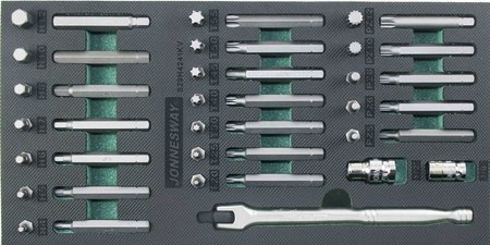 Zestaw kluczy wpustowych TROX HEX i XZN we wkładce EVA Jonnesway S29H4241KV