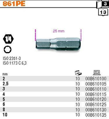 BETA KOŃCÓWKA WKRĘTAKOWA / IMBUSOWA TRZPIENIOWA SZEŚCIOKĄTNA 2mm