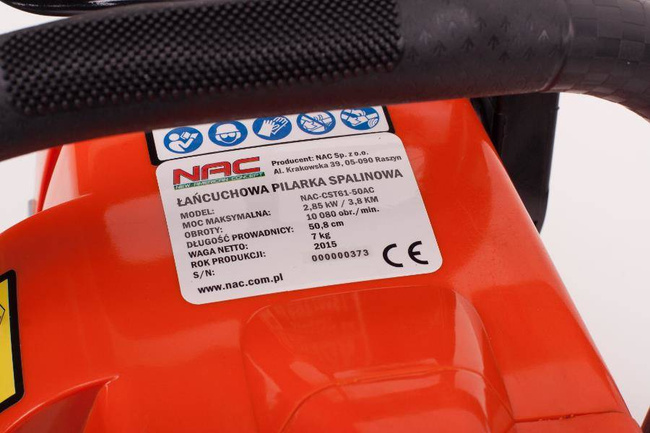 NAC PIŁA ŁAŃCUCHOWA BENZYNOWA 3,8KM 50cm NAC-CST61-50AC