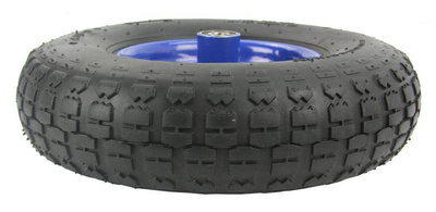 MAR-POL KOŁO DO TACZKI PNEUMATYCZNE 400, FELGA METAL, ŁOŻYSKO, 6 WARSTW NIEBIESKIE