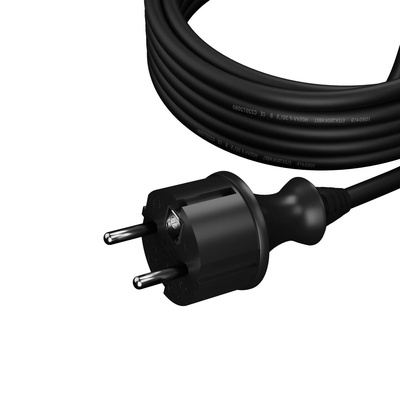 AWTOOLS PRZEWÓD Z WTYCZKĄ 3m 2x0,75 CZARNY H05RR-F