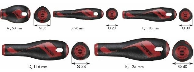 Wkrętak krzyżowy Philips do pobijania z trzonem sześciokątnym TengTools