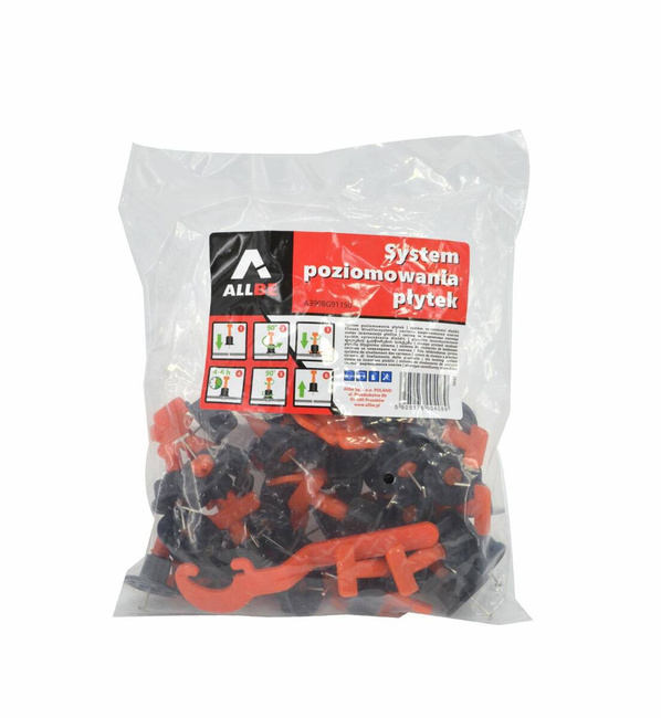 SYSTEM POZIOMOWANIA PŁYTEK  50szt. + 1 KLUCZ