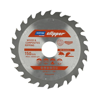 NORTON PIŁA TARCZOWA 150mm x 30mm x 24z DREWNO I KOMPOZYTY ATB (3,6 / 2,6)