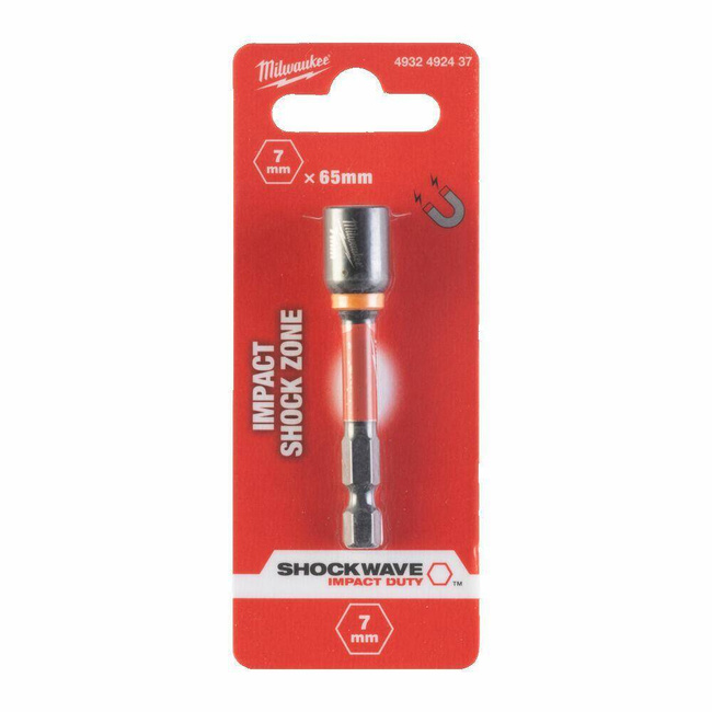 MILWAUKEE KOŃCÓWKA Z NASADKĄ MAGNETYCZNA HEX  7mm (65mm)