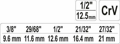 YATO KLUCZ DO ŚRUBUNKÓW 1/2"   03316