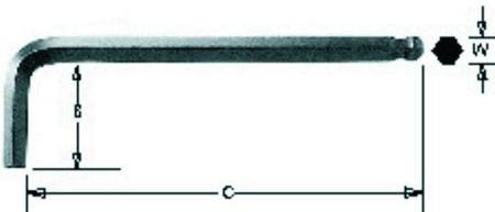 JONNESWAY KLUCZ IMBUSOWY Z KULĄ  4mm H05S1040