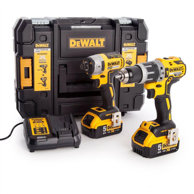 DEWALT ZESTAW COMBO 18V WKRĘTARKA UDAROWA DCD796 + ZAKRĘTARKA DCF887 + 2x5Ah + KUFER DS150