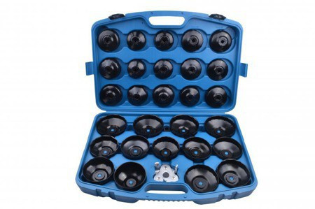 Zestaw kluczy nasadowych do filtrów oleju 30 szt. Quatros (QS60038)