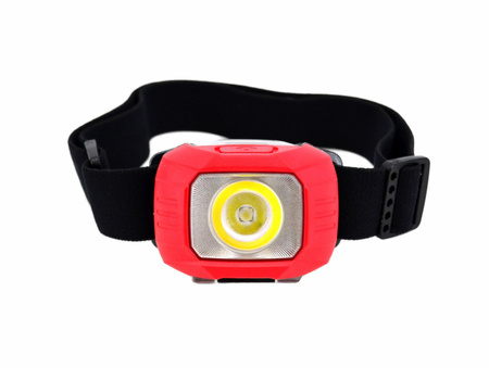 AWTOOLS BLACK LINE  LATARKA CZOŁOWA TINRAY COB + CREE LED 3xAAA