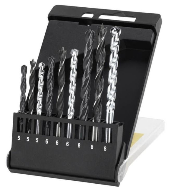 Zestaw wierteł do metalu, muru i drewna 5-8 mm 9 szt . Stanley STA56005-QZ