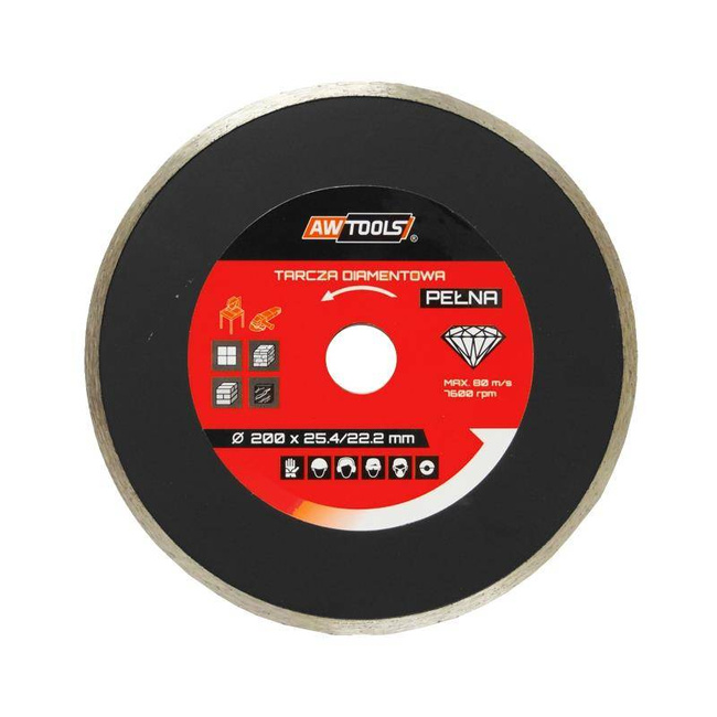 AWTOOLS TARCZA DIAMENTOWA 180x25,4-22,2 / PEŁNA