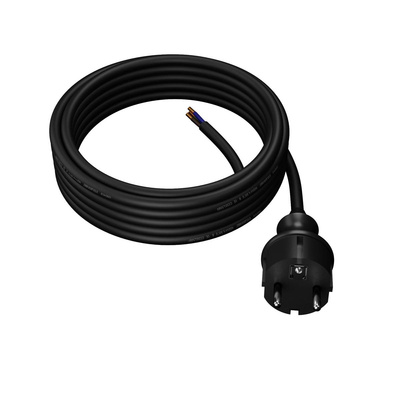 AWTOOLS PRZEWÓD Z WTYCZKĄ 3m 2x0,75 CZARNY H05RR-F