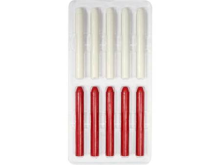 VOREL WKŁADY/RYSIKI WOSKOWE FI 10 x 85mm DO OŁÓWKA