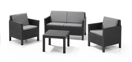 KETER ZESTAW MEBLI OGRODOWYCH 3+1 CHICAGO GRAFIT