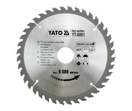 YATO PIŁA TARCZOWA WIDIOWA 184x30mm 40-ZĘBÓW 6061