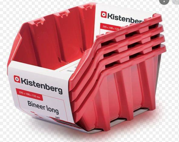 KUWETY 12 BINEER LONG 6SZT CZERWONE 295x198x195mm