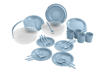 CURVER CAMPING SET NIEBIESKI 24szt