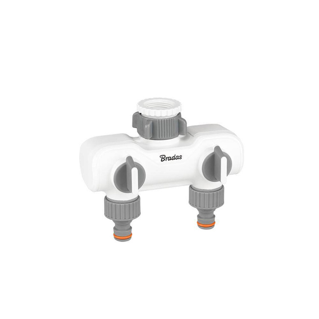 ROZDZIELACZ 2-DROŻNY GW  1"-3/4"  Z ZAWORAMI /WHITE LINE
