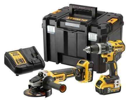 DEWALT ZESTAW COMBO 18V DCD796 + DCG405 + 2 x 5,0Ah DCK2080P2T