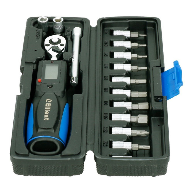 Klucz dynamometryczny 1/4" 6-30Nm z zestawem bitów Ellient Tools CTL00278