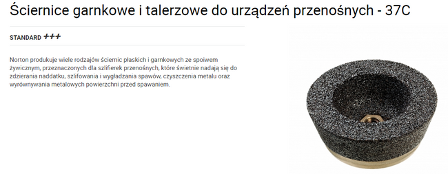 NORTON ŚCIERNICA-11 125mm x 50mm M14 37C1699N5B5