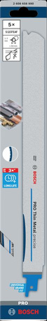BOSCH BRZESZCZOT DO PIŁY SZABLASTEJ PRO THIN METAL PRECISE S1237EAF 1,1 x 25 x 300mm /5szt.
