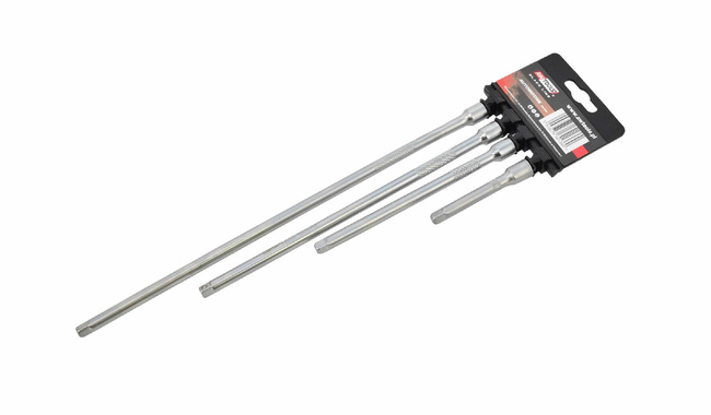AWTOOLS ZESTAW PRZEDŁUŻEK 1/4" 4cz. 75mm, 150mm, 225mm, 300mm. BLACK LINE