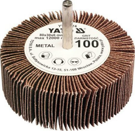 YATO ŚCIERNICA LISTKOWA TRZPIENIOWA 80 x 30 x 6mm  P40