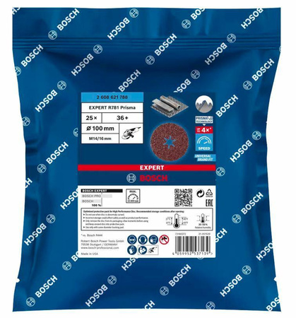 BOSCH FIBRA KRĄŻEK EXPERT PRISMA XL R781 125 gr. 36 /5szt.