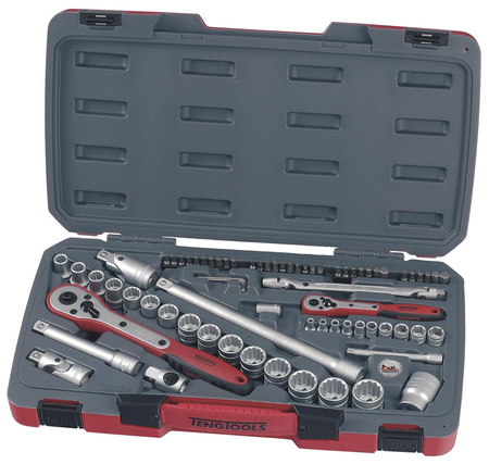 Zestaw narzędzi nasadowych z chwytem kwadratowym 1/4" i 1/2" Teng Tools T1272 174580100