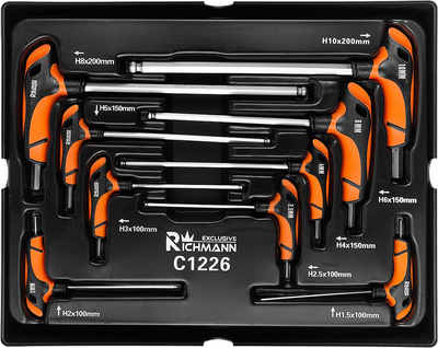 Zestaw kluczy trzpieniowych imbusowych z kulką 1,5-10mm Corona / Richmann Exclusive C1226