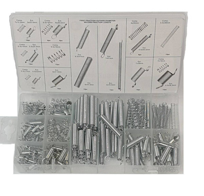 SPRĘŻYNKI 200szt. MIX /SILVER